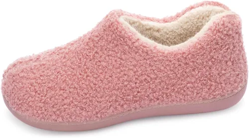 Vista 7 de ULTRAIDEAS - Pantuflas de interior para mujer con espuma viscoelástica, zapatillas de casa con cierre cálido para mujer con suela exterior de goma