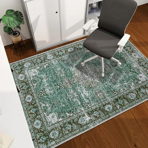 Vista 16 de Tapete para silla de oficina para suelo de madera dura, 48"x36" tapete protector de escritorio de computadora de fácil deslizamiento para silla Hoja