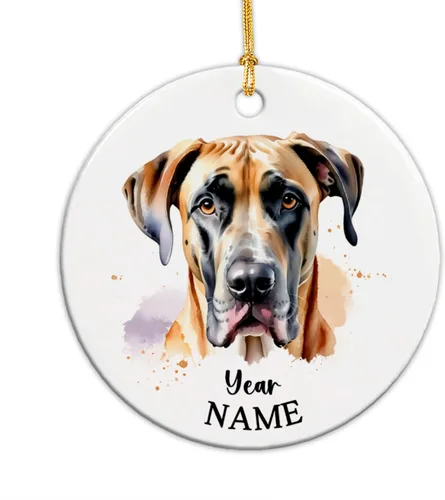 Vista 16 de Adorno de Navidad personalizado para perro Airedale, adorno de cerámica para hombres y mujeres, adornos de cerámica personalizados para perros