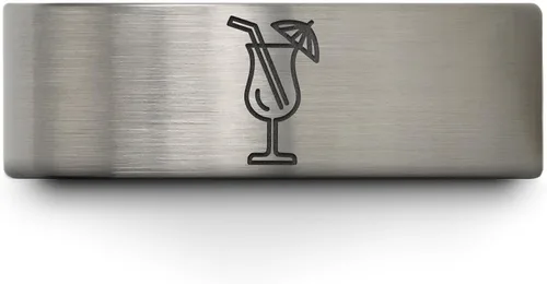 Vista 3 de Anillo de bebida tropical Regalo para fanáticos de las bebidas tropicales pulido pulido hombres y mujeres Amarillo rosa dorado azul plata Banda
