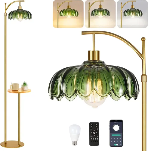 Vista 22 de QIYIZM - Lámpara de pie con diseño de árbol de 3 bombillas; alta, rústica, estilo rural, industrial y boho, pantalla de mimbre y bambú; para sala