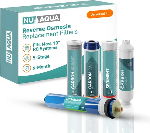Vista 12 de NU Aqua Sistema de Filtro de Agua Potable de Ósmosis Inversa Set de Reemplazo - Kit de 4 Etapas de 1 Año para Debajo del Fregadero - Incluye Filtros