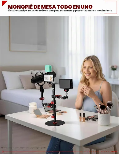 Vista 2 de IFOOTAGE A200 Round Base Monopod 22" Desktop Mini Tripod