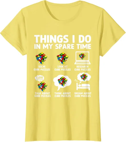Vista 36 de Things I Do in My Spare Time Cube Puzzle Speed Cubing Camiseta