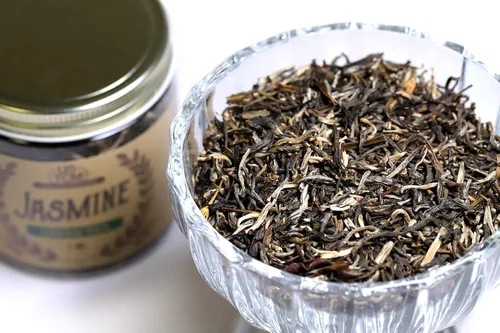 Vista 3 de USTCM Té verde de jazmín hojas de té de jazmín fragantes 100% naturales (1 oz)