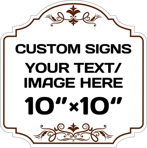 Vista 19 de Letreros metálicos personalizados de aluminio resistentes a la intemperie, texto e imagen personalizados, varios tamaños, peligro, jardín, puerta