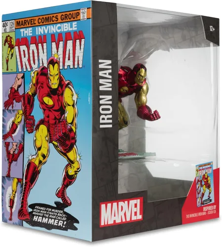 Vista 8 de McFarlane Toys - Figura posada a escala 1:10 de Marvel Iron Man con escena (The Invincible Iron Man #126)