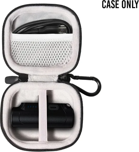 Vista 3 de getgear Funda de viaje para mini cargador portátil compatible con cargador portátil Abnoys, también se adapta al cargador portátil iWalk Mini (negro)