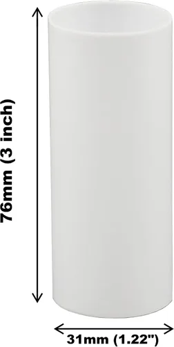 Vista 3 de Creative Hobbies Cubiertas de vela de plástico blanco con base media, 3 pulgadas de alto, paquete de 6