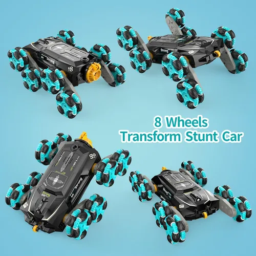 Vista 2 de 8WD Vehículos de Acrobacias RC con Detección de Gestos - Juguetes y Regalos para Niños de 8, 9, 10, 11, 12 Años, Niños y Niñas, Coches de Control