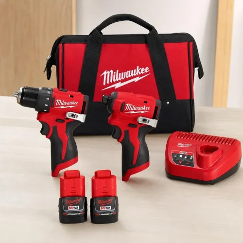 Vista 2 de Milwaukee Electric - Juego de 2 herramientas compactas sin escobillas M12 KIT