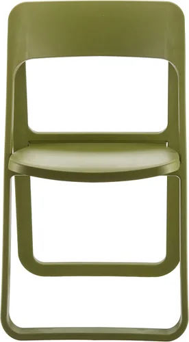 Vista 5 de Compamia Dream - Silla plegable de resina de grado comercial para exteriores, color verde oliva