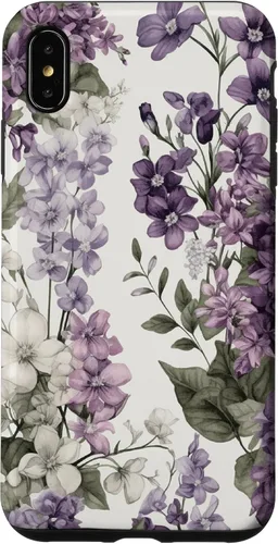 Vista 11 de White Violet Purple Lavender Lilac Floral Funda de flores botánicas para iPhone 17