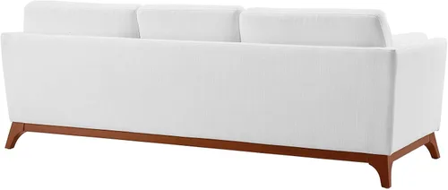 Vista 4 de Modway Chance Mid-Century - Sofá tapizado de tela en color blanco