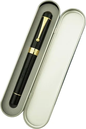 Vista 2 de Jinhao 100 - Pluma estilográfica de estilo clásico en celuloide, instrumento de escritura suave con punta #6, juego de pluma con convertidor