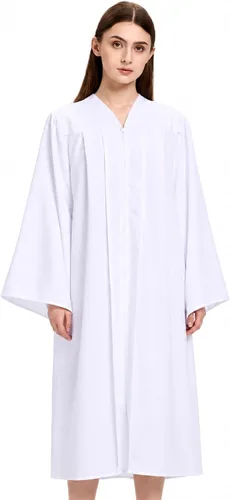 Vista 6 de Unisex Matte Choir Robes for Church &Graduation Gown Only,Graduation Robe,Judge Robes Negro