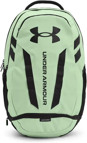 Vista 12 de Under Armour Mochila Hustle 5.0 unisex (004) negro / negro jaspeado medio / brillo dorado metálico