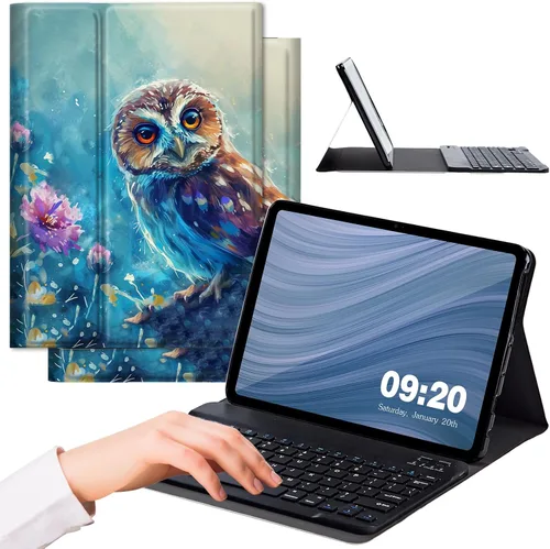 Vista 9 de Funda para Samsung Galaxy Tab A8 10.5 con teclado, fuerte sellado magnético desmontable Bluetooth teclado inalámbrico cubierta de cuero para Samsung