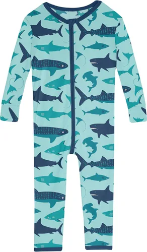 Vista 97 de KicKee Baby & Toddler - Pijama de viscosa ultrasuave de bambú con patas abatibles y puños