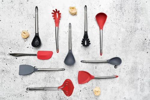 Vista 5 de Cuisipro Wok Turner de silicona, 12.5 pulgadas, rojo