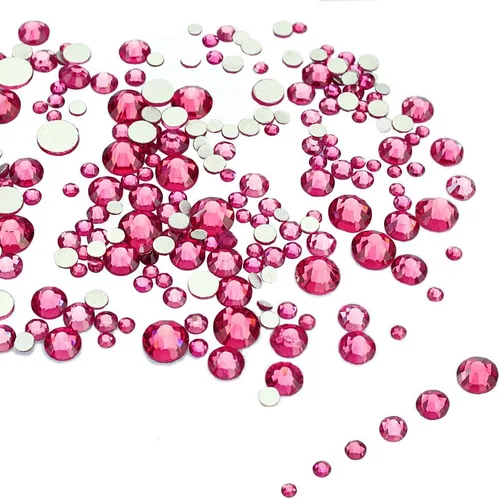 Vista 21 de LolliBeads Piedras redondas de resina para uñas con parte trasera plana y cristales acrílicos.