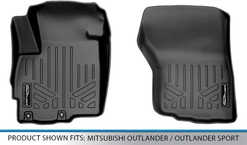 Vista 4 de SMARTLINER Juego de tapetes de piso de primera fila para Mitsubishi Outlander 2011-2013
