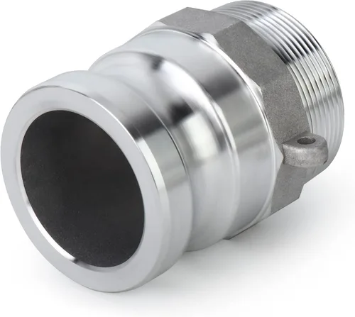 Vista 2 de TAISHER 2 accesorios de manguera de aluminio tipo F global, enchufe de 1-1/2 pulgadas x 1-1/2 pulgadas NPT macho
