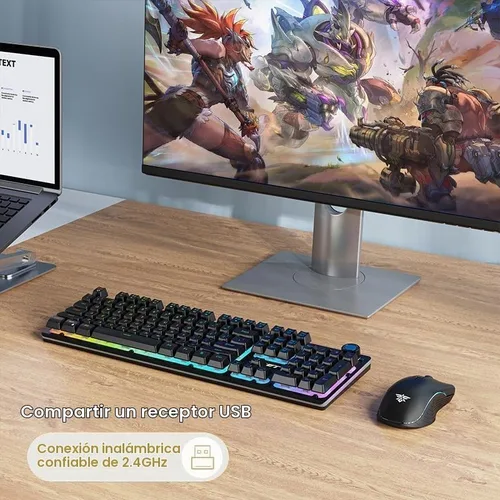 Vista 5 de NPET S21PRO Wireless Gaming Keyboard & Mouse Combo for PC Gamers