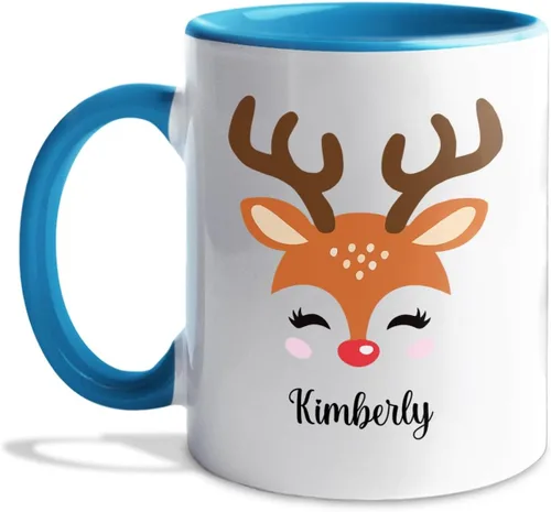 Vista 31 de Taza de café de Papá Noel con nombre personalizado – Taza de Papá Noel personalizada, 11 onzas y 15 onzas, bonita taza de cerámica blanca regalo