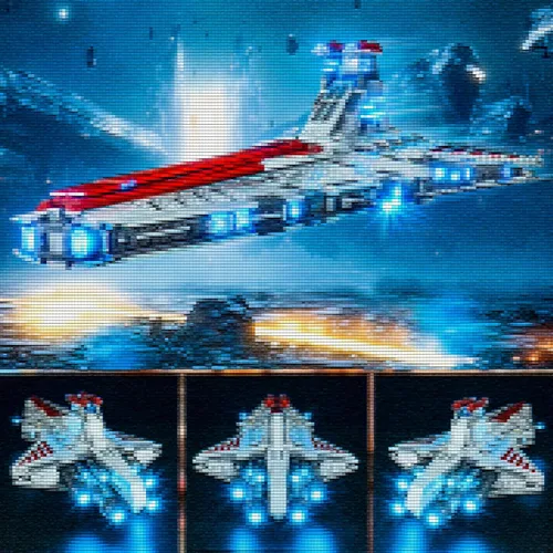 Vista 3 de YEABRICKS Luz LED para Lego-75367 Star Wars Venator-Class Republic Attack Cruiser Modelo de bloques de construcción (juego de Lego no incluido)