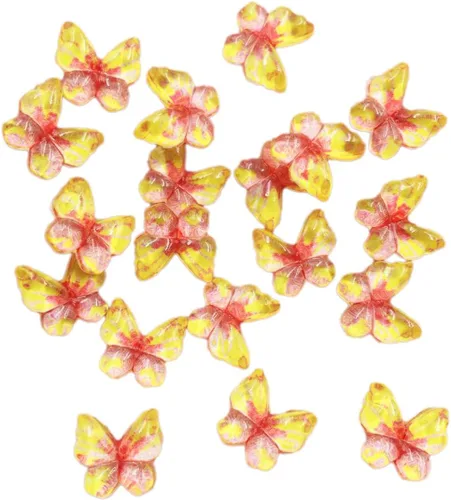 Vista 9 de Diamantes de imitación de mariposa con parte trasera plana, 80 unidades de 0.394 pulgadas, dijes de mariposa de resina para uñas, adornos, álbumes