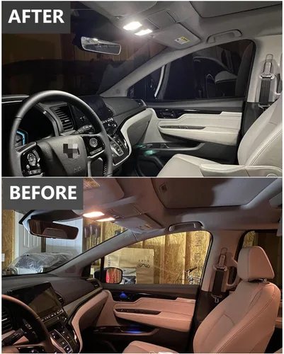 Vista 7 de Paquete de bombillas LED blancas compatibles con Honda Odyssey 2011 2012 2013 2014 2015 2016 2017 Honda Odyssey Luz de domo de mapa interior + luz