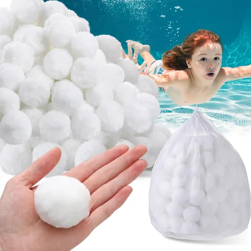 Vista 8 de Zubebe Filtro de piscina de 4.6 libras, medios de filtro de fibra para piscina, filtros de arena y centro de baño, bañeras, spas, acuarios, suciedad