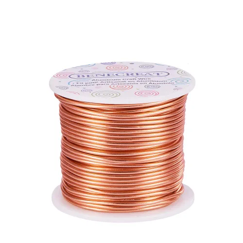 Vista 47 de BENECREAT -Alambre de aluminio para joyería de calibre 9, 55 pies, alambre metálico flexible para esculpir, ideal para manualidades de Halloween