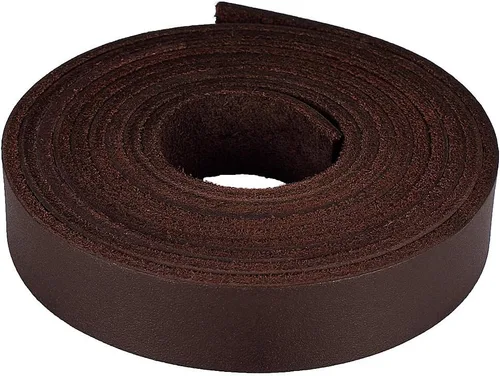 Vista 13 de (TM) Correa de cuero genuino, tira de cuero de 1 pulgada de ancho y 72 pulgadas de largo, color negro