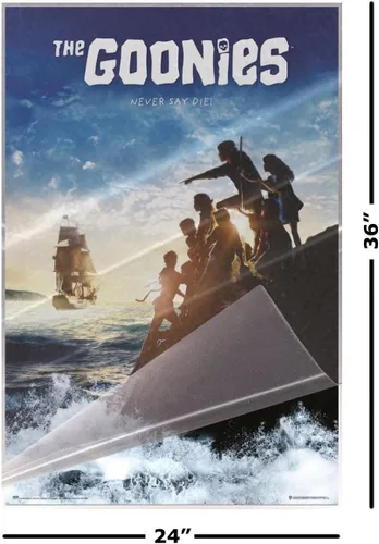Vista 2 de The Goonies - Movie Poster (Pirate Ship - Never Say Die!) (Size: 24" x 36") (Laminated Poster)