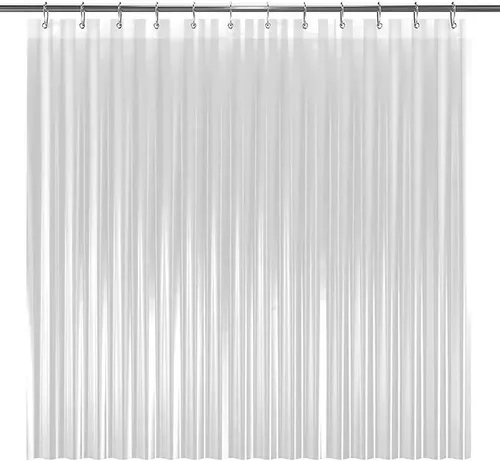 Vista 4 de Home Must Haves Cortina de ducha de PVC impermeable (70 x 72 pulgadas) (transparente)