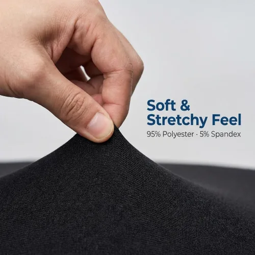 Vista 4 de WOMACO Fundas para silla de oficina, funda elástica para silla de computadora con fundas para reposabrazos, fundas universales para silla de jefe