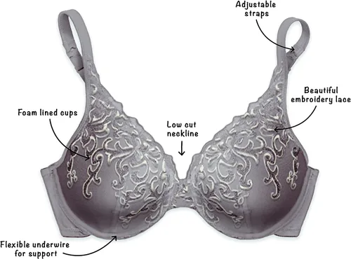 Vista 9 de Playtex Secrets Feel Gorgeous bordado brasier con aros