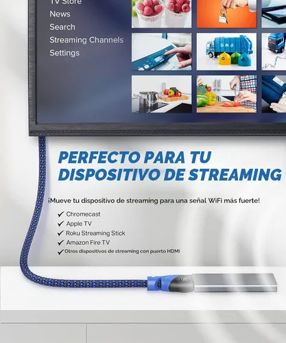 Vista 6 de Ultra Clarity Cables Cable de extensión HDMI 4K de 3 pies macho a hembra - 3 pies