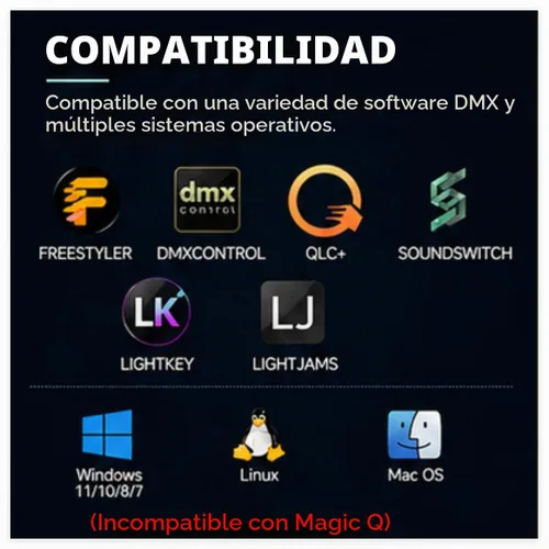 Vista 3 de Adaptador de interfaz USB a DMX LED DMX512 RS485 Convertidor Nivel de señal Computadora PC Etapa Controlador Cable (6 pies)