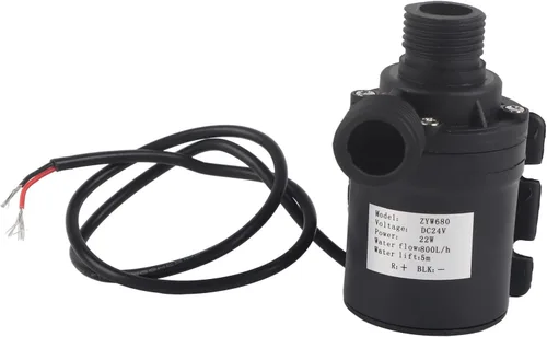 Vista 4 de Sumergible DC 24V Bomba de circulación de agua caliente Energía Solar Motor sin escobillas Acuario Sumergible 800L Bombas de agua de energía