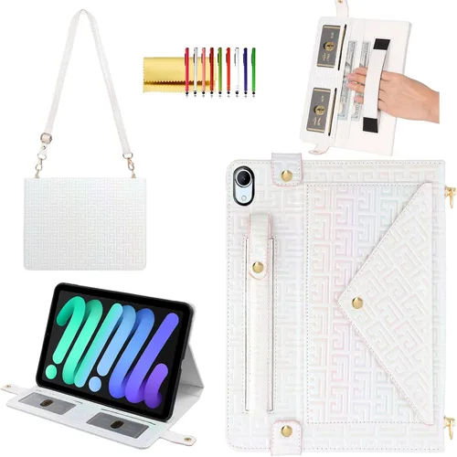 Vista 98 de Funda tipo bolso para iPad mini de 5ª/4ª/3ª/2ª/1ª generación de 7.9 pulgadas, Techcircle funda ligera tipo folio con soporte bandolera con billetera