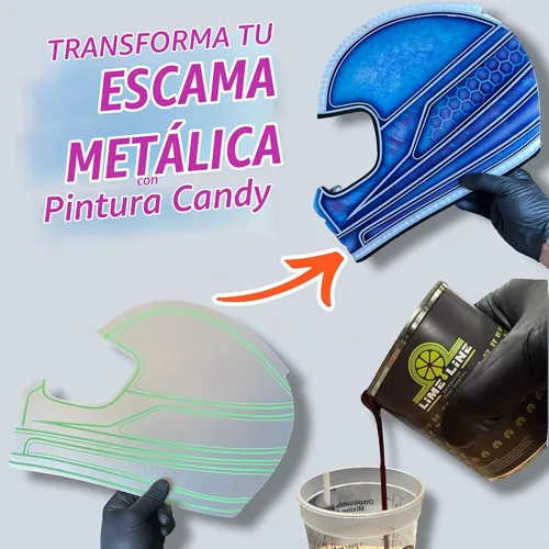 Vista 7 de LiME LiNE Escama de metal automotriz pulverizable para pintura personalizada Paquete de 1
