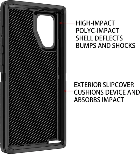 Vista 6 de Funda para Galaxy Note 10 Plus, a prueba de golpes, a prueba de caídas, a prueba de polvo, protección de cuerpo completo de 3 capas, funda rígida