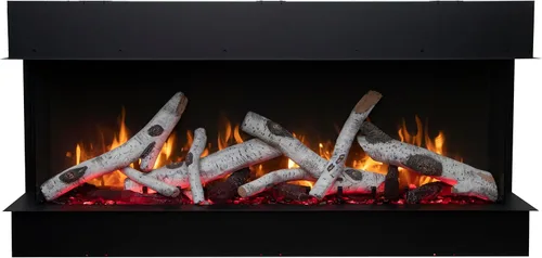 Vista 16 de 88-TRU-View-XL XT - Chimenea eléctrica de 3 caras de 88 pulgadas, calentador de chimenea de vidrio de 3 lados con control remoto y temporizador de 8
