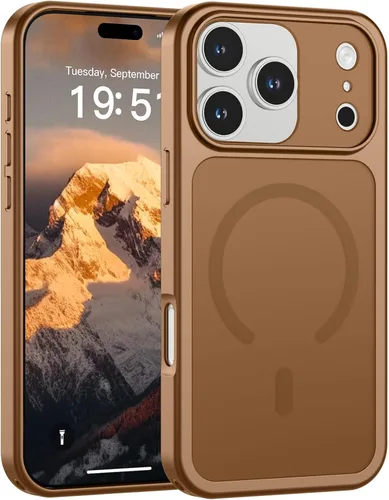 Vista 35 de SUPFINE Funda magnética para iPhone 11 Pro Max (compatible con MagSafe) (protección contra caídas de grado militar), delgada, translúcida mate, a