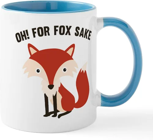 Vista 11 de CafePress Taza de café de cerámica For Fox Sake de 11 oz (11.0 fl oz)