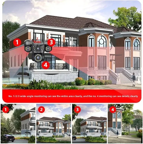 Vista 4 de Lens PTZ Outdoor WiFi Surveillance IP Camera UK