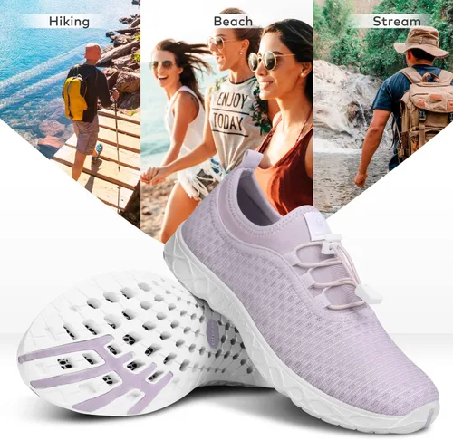Vista 8 de SEEKWAY Zapatos de agua para hombre y mujer, secado rápido, zapatos acuáticos descalzos, playa, caminar, kayak, canotaje, deportes acuáticos SP006